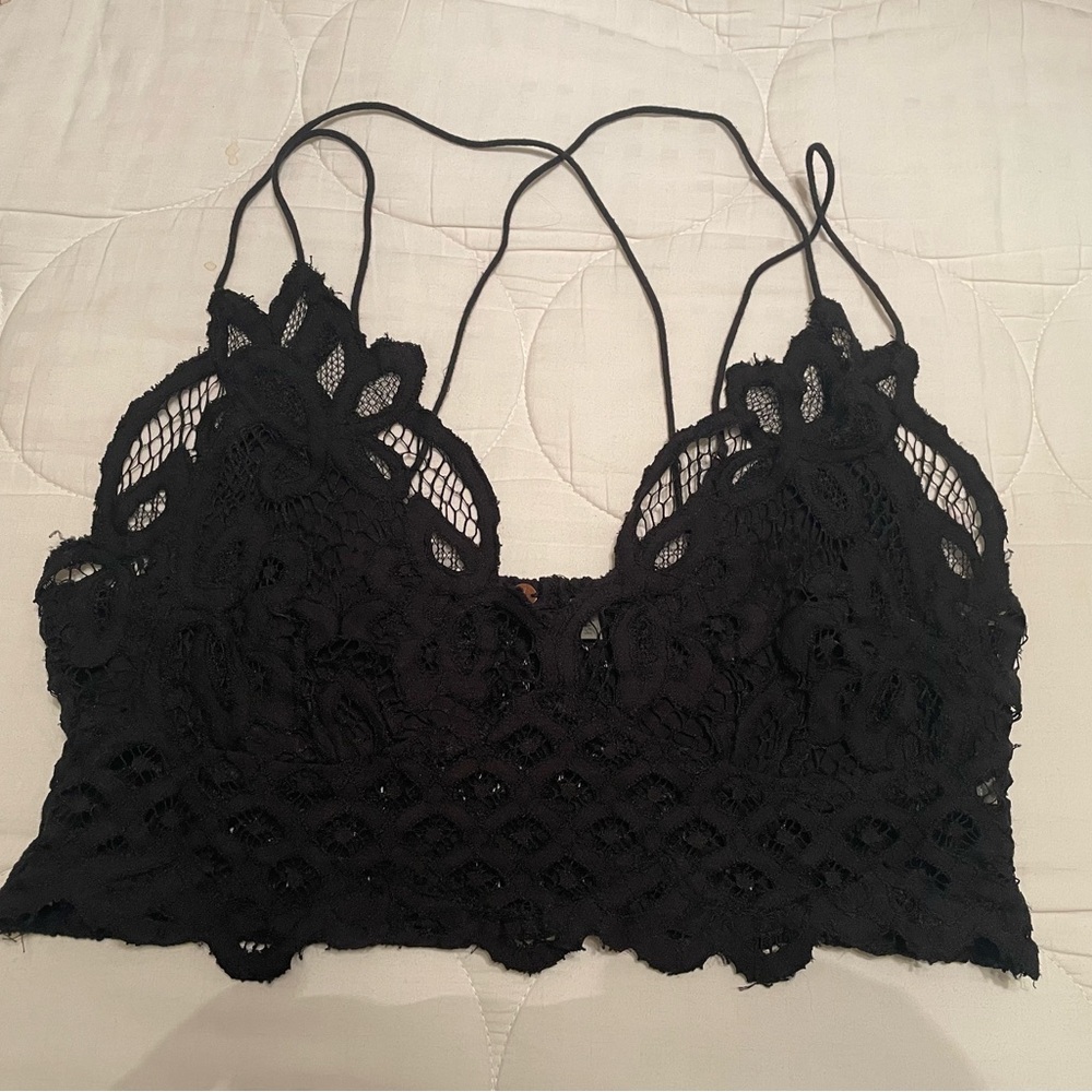 Free People Black Lace Bandeau